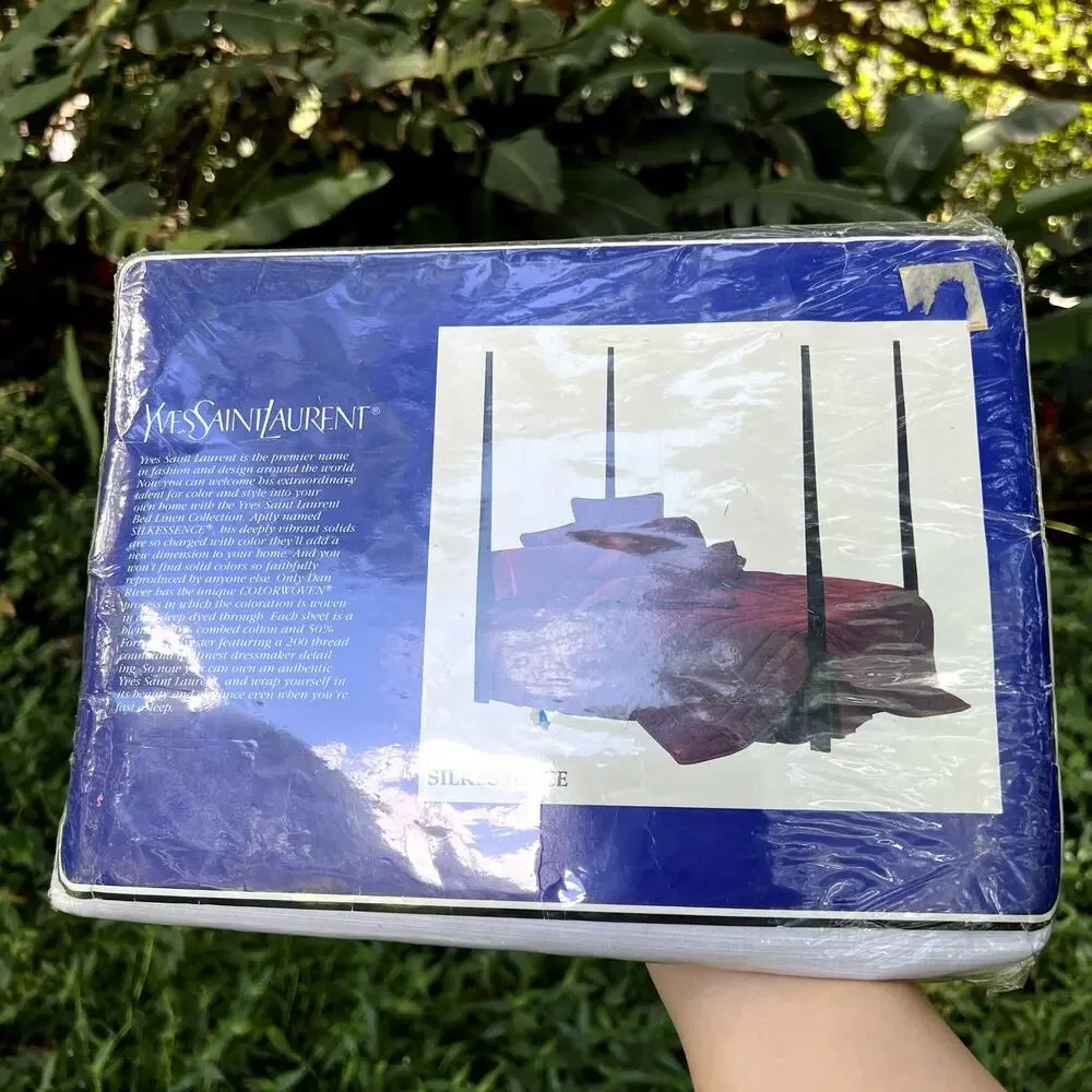 Yves Saint Laurent One Twin Flat Sheet YSL Vintage New Old Stock 1987